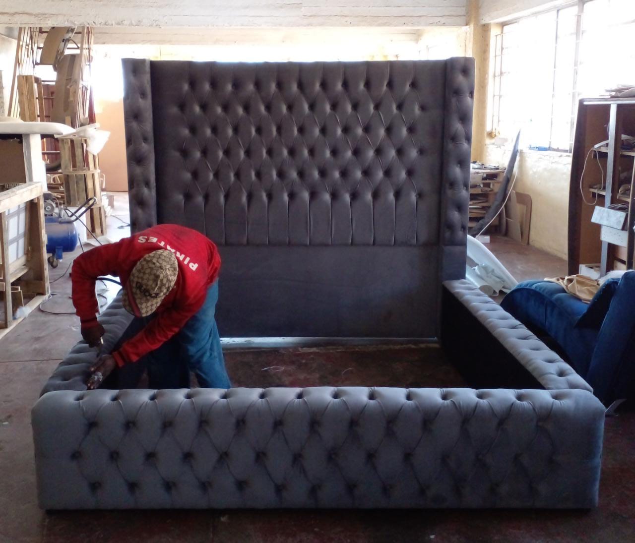 Tufted Platform Bed Frame